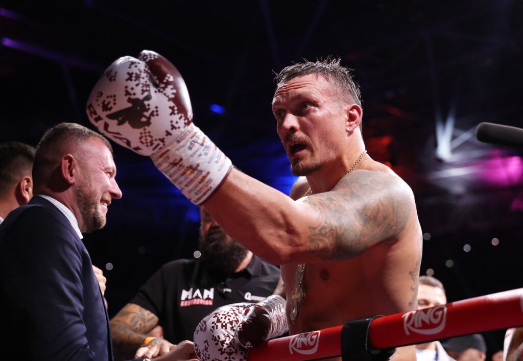 Oleksandr Usyk after knocking out Daniel Dubois