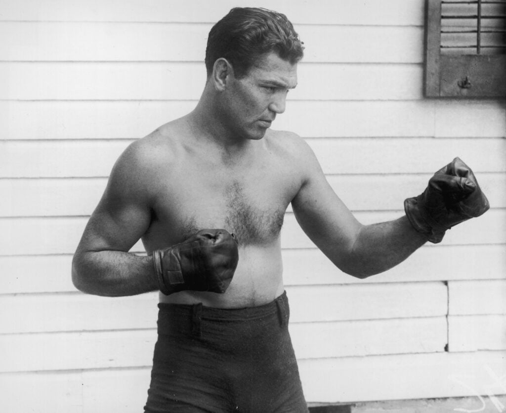 Jack Dempsey in a fighting pose