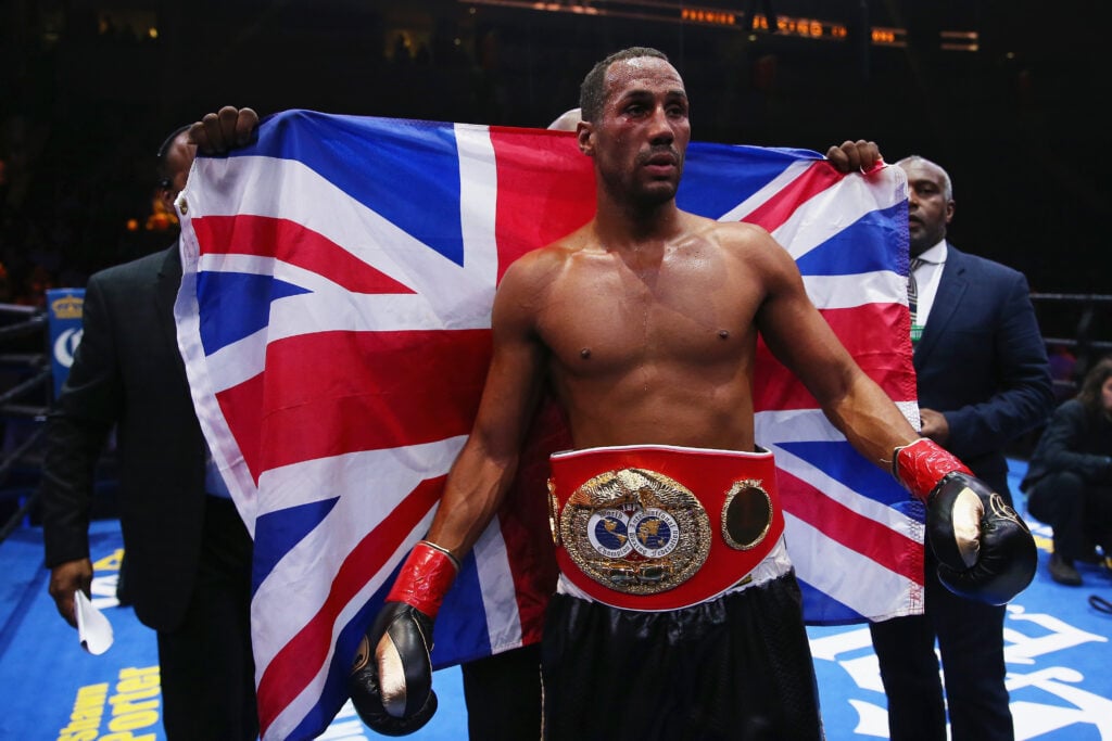 James DeGale celebrates defeating Andre Dirrell