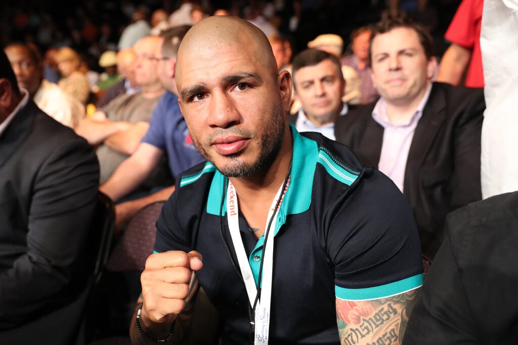 Miguel Cotto poses in crowd