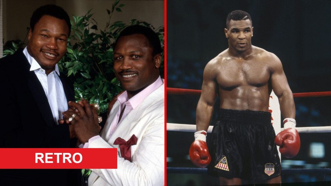 Joe Frazier and Larry Holmes clashed over a disagreement about Mike Tyson during a heated TV interview