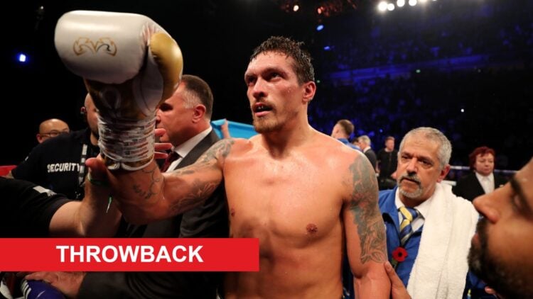 Oleksandr Usyk after defeating Tony Bellew