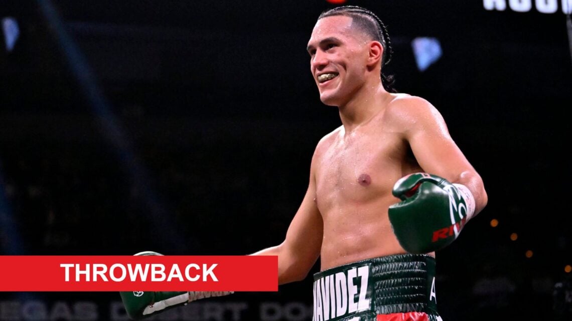 David Benavidez during his fight with Demetrius Andrade