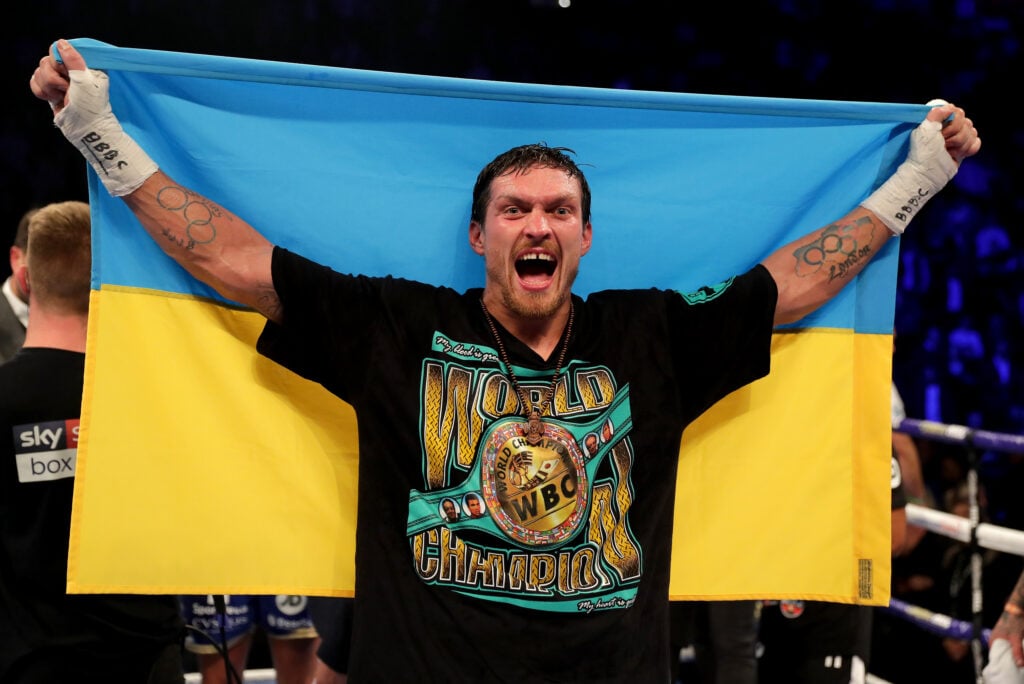 Oleksandr Usyk after beating Tony Bellew