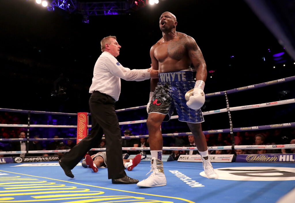 Dillian Whyte howls after KOing Derek Chisora