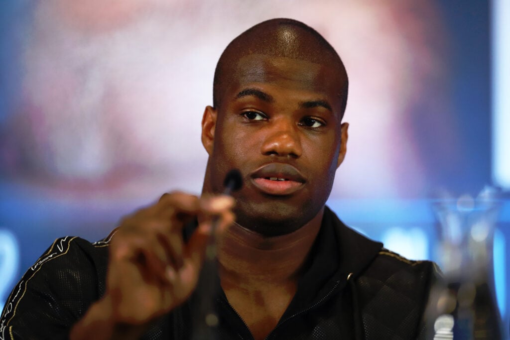 Daniel Dubois at a press conference