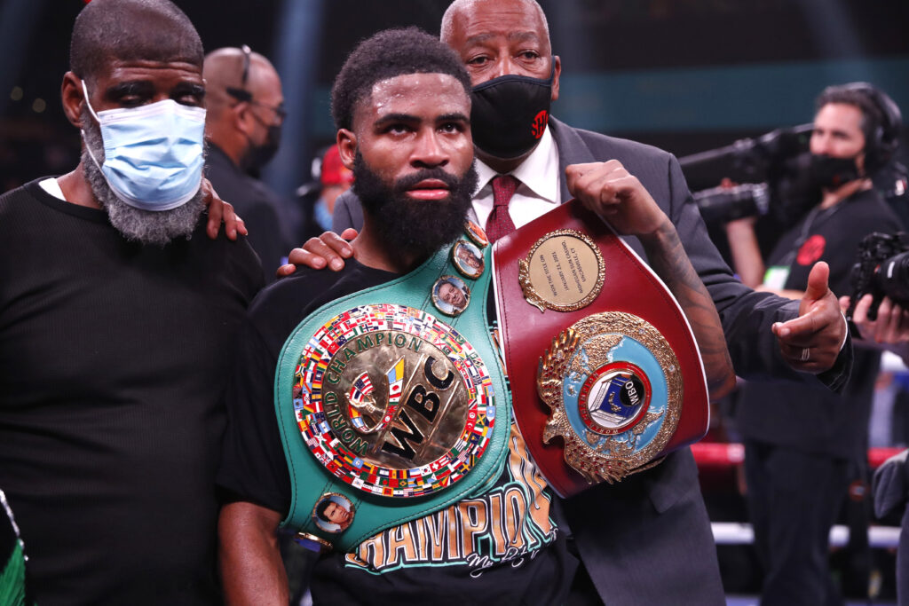 Stephen Fulton Jr. celebrates defeating Brandon Figueroa v