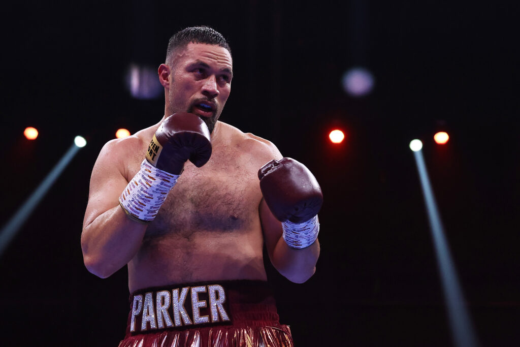 Joseph Parker during his fight with Deontay Wilder