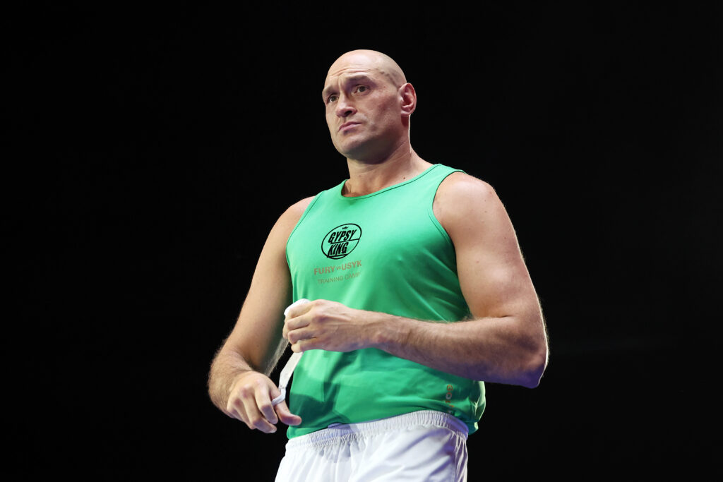 Tyson Fury during an open workout
