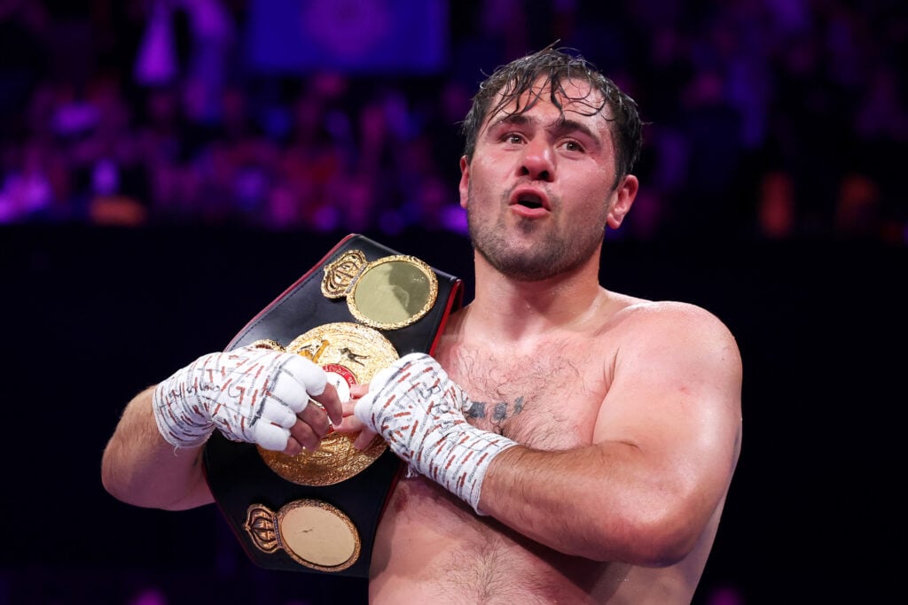 Dave Allen in the ring after his knockout win over Johnny Fisher in their WBA inter-contintental heavyweight title fight in May, 2025