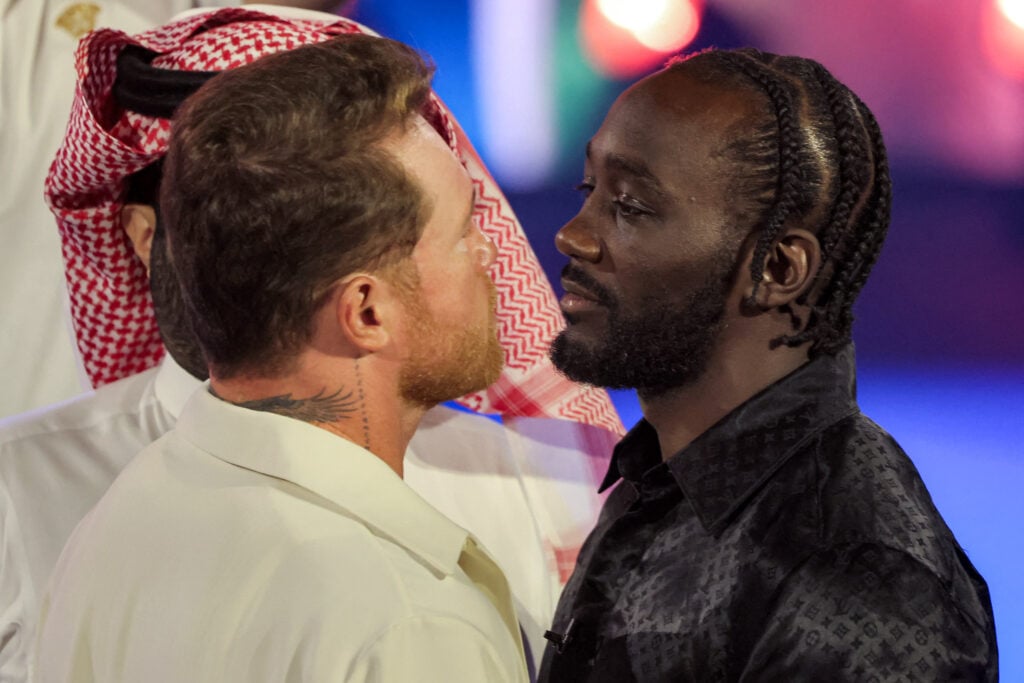 Terence Crawford faces off with Canelo