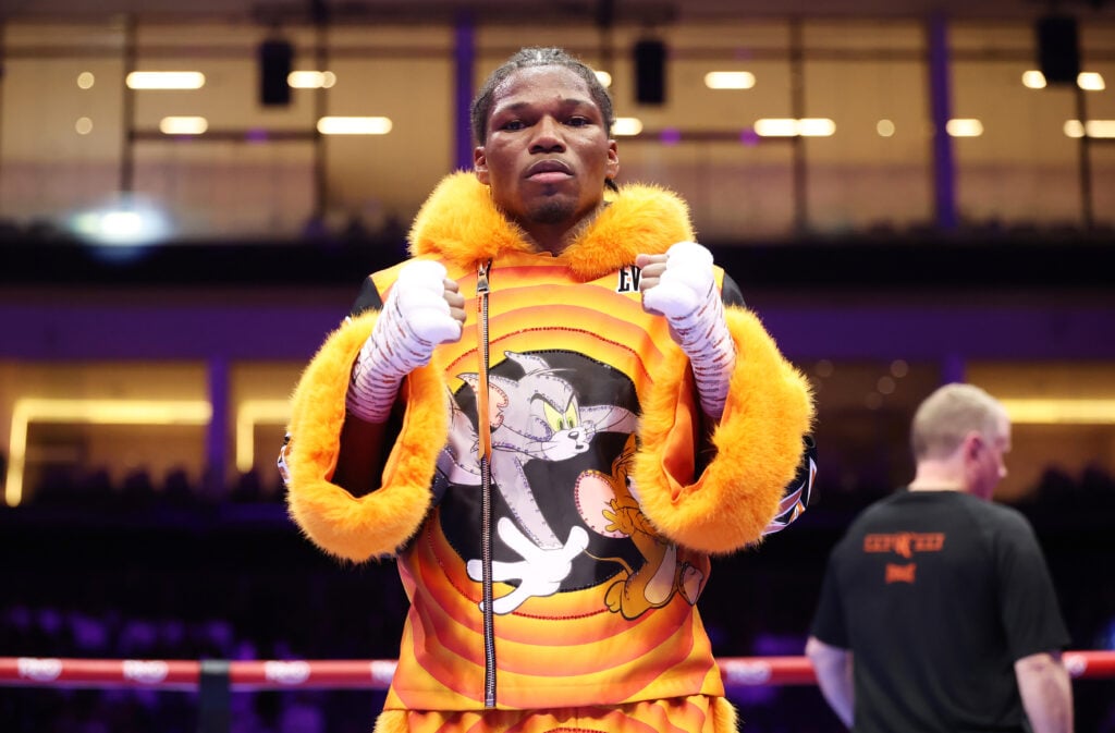Raymond Ford celebrates his win over Abraham Nova