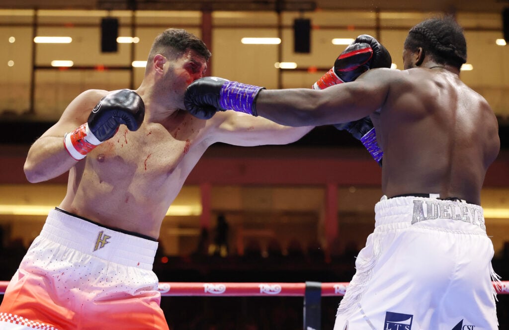 Filip Hrgovic trades punches with David Adeleye