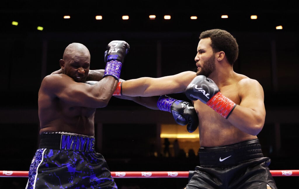 Moses Itauma lands punch on Dillian Whyte