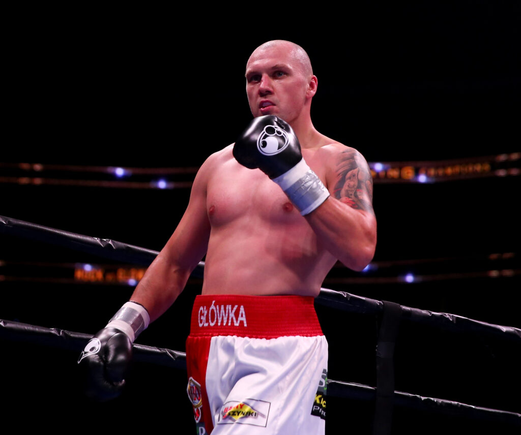 Krzysztof Glowacki in the ring during his WBO cruiserweight title fight with Marco Huck in August, 2015
