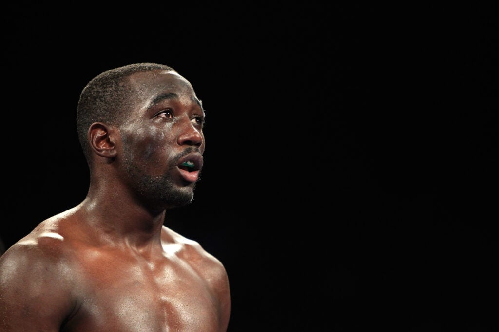 Terence Crawford in the ring before his fight with Viktor Postol in July, 2016