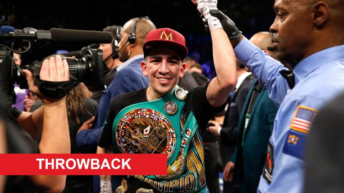 Leo Santa Cruz celebrates defeating Carl Frampton with throwback label