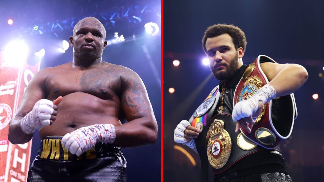 Split image of Dillian Whyte and Moses Itauma after fights