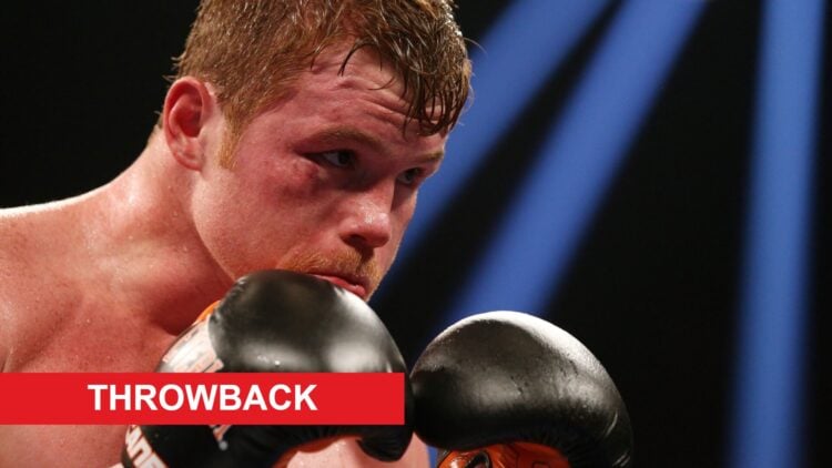 Canelo Alvarez in the ring during his fight with Erislandy Lara in 2014.