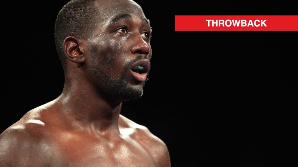 Terence Crawford close-up during fight with Victor Postol