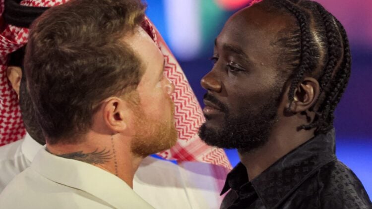 Terence Crawford and Canelo Alvarez face off