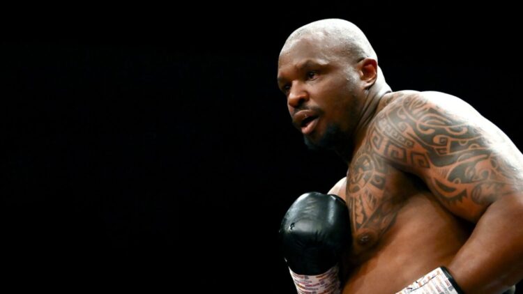 Close-up of Dillian Whyte during his fight with Christian Hammer