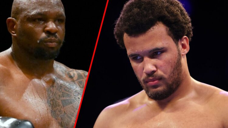 Dillian Whyte in his corner between rounds split with Moses itauma looking down in the ring