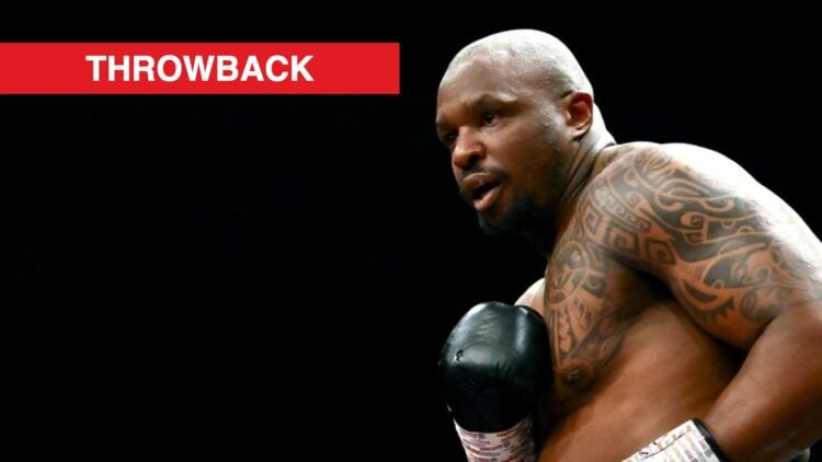 Dillian Whyte in the ring with black background