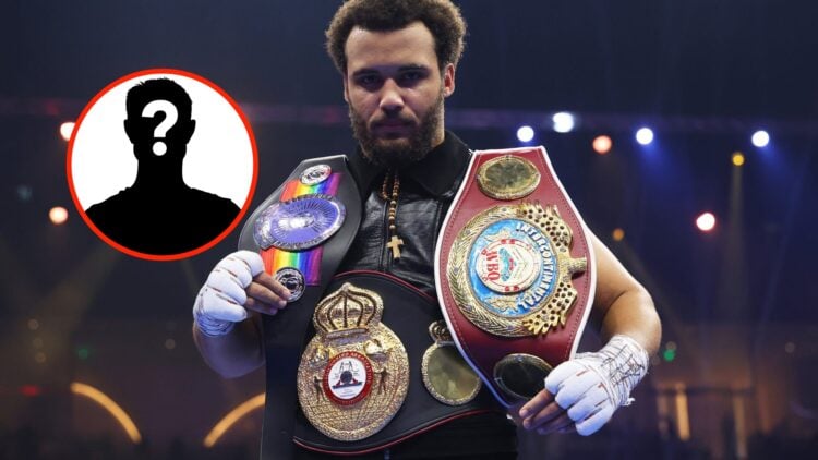 Insert: Mystery Fighter Center: Moses Itauma celebrates after his knockout win over Demsey McKean in their title fight in December, 2024