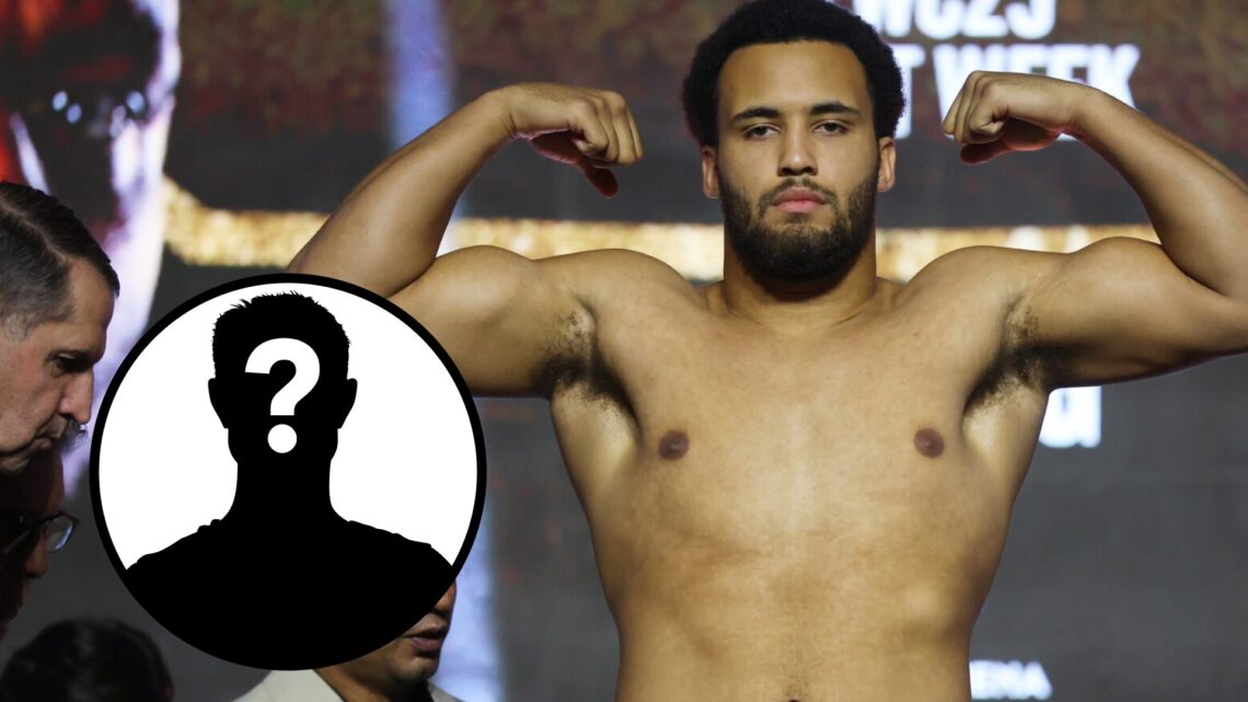 Moses Itauma flexes at weigh-ins with inset of mystery silhouette