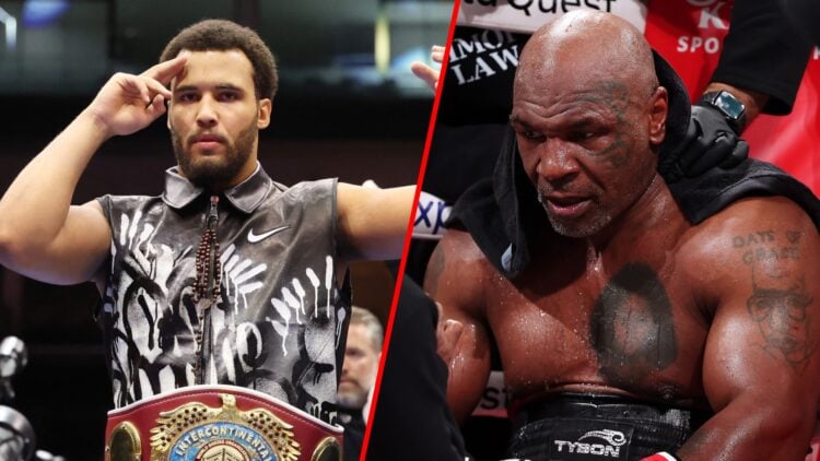 Moses Itauma celebrates win over Whyte split with Mike Tyson in his corner during Jake Paul fight