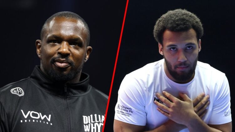 Dillian Whyte smiles at media workout split with Moses Itauma at media workouts
