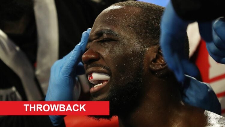 Terence Crawford in his corner during his WBO welterweight title fight with Egidijus Kavaliauskas in December, 2019.