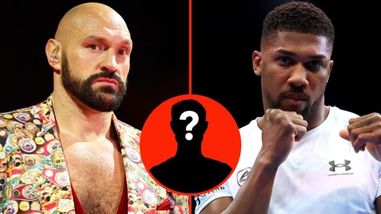 Left: Tyson Fury attends a pre-fight press conference for his undisputed heavyweight title fight with Oleksandr Usyk in March, 2024. Insert: Myster...