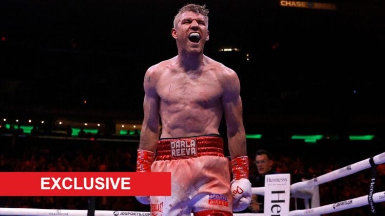 Liam Smith celebrates defeating Jessie Vargas with exclusive label